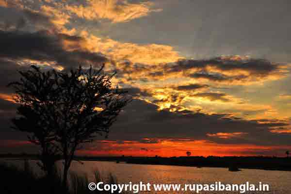 sunset from the bank of river ajay